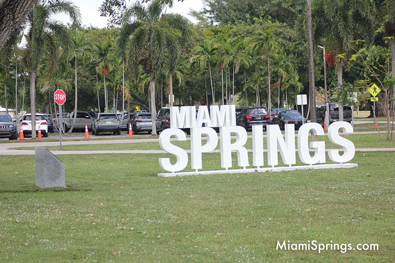 Miami Springs Sign on Curtiss Parkway