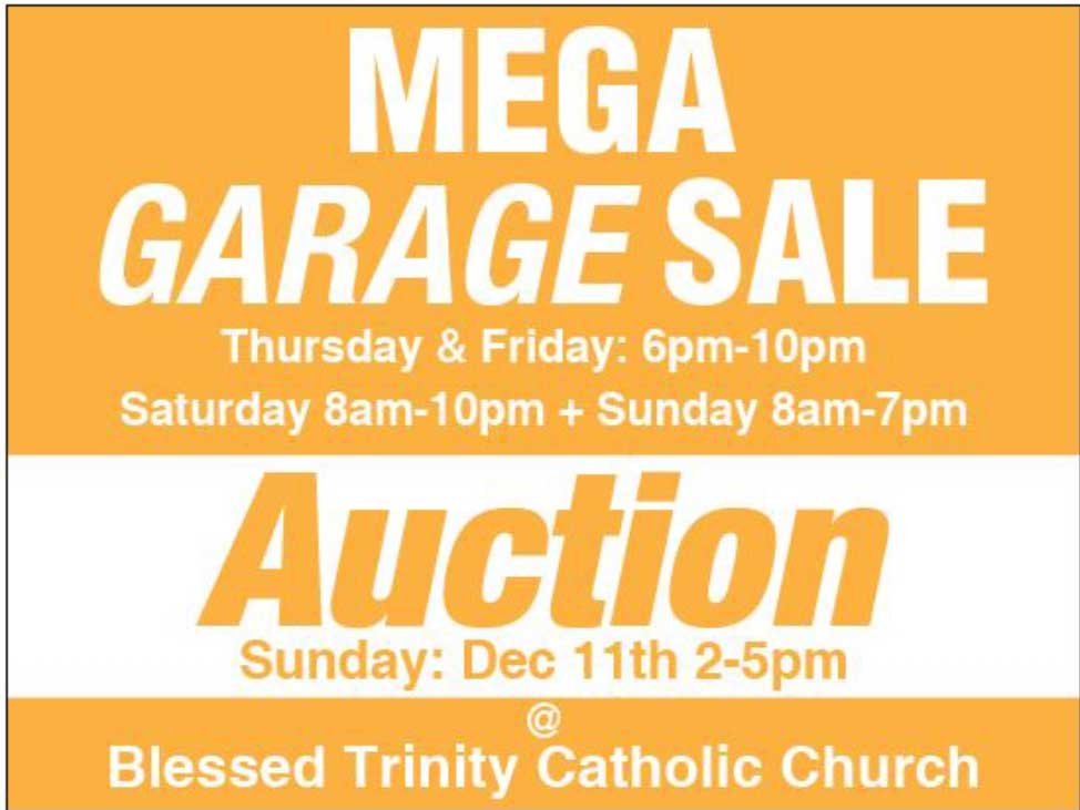 MEGA Garage Sale and LIVE Auction
