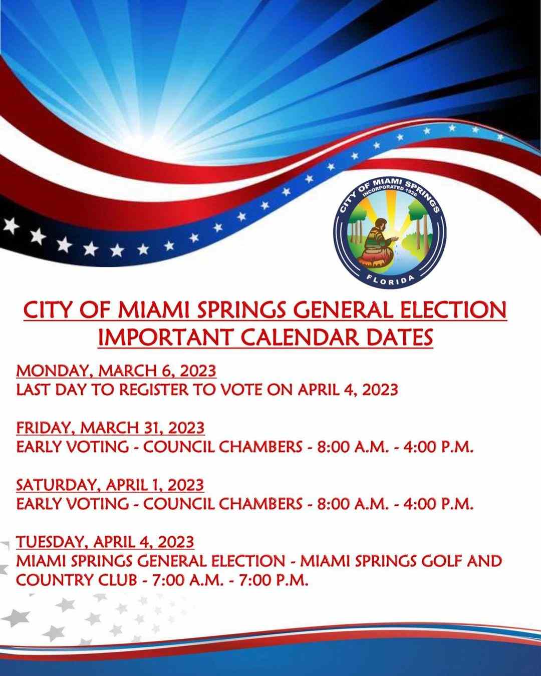 Miami Springs Election Instructions