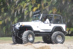 Lifted Jeep Off-Roading at the Inaugural Car Show at the Miami Springs Historical Society Museum