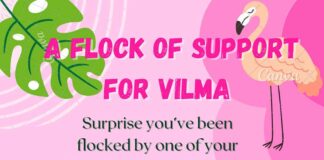 Flock of Support for Vilma Jagessar Flock of support