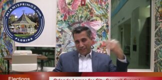 Interview with Orlando Lamas candidate for Miami Springs City Council Group I