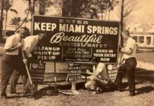Helping Keep Miami Springs Beautiful In 1965 by Ken Wilde