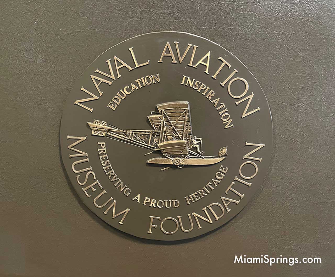 The Naval Aviation Museum Foundation features a Curtiss A-1 Triad.
