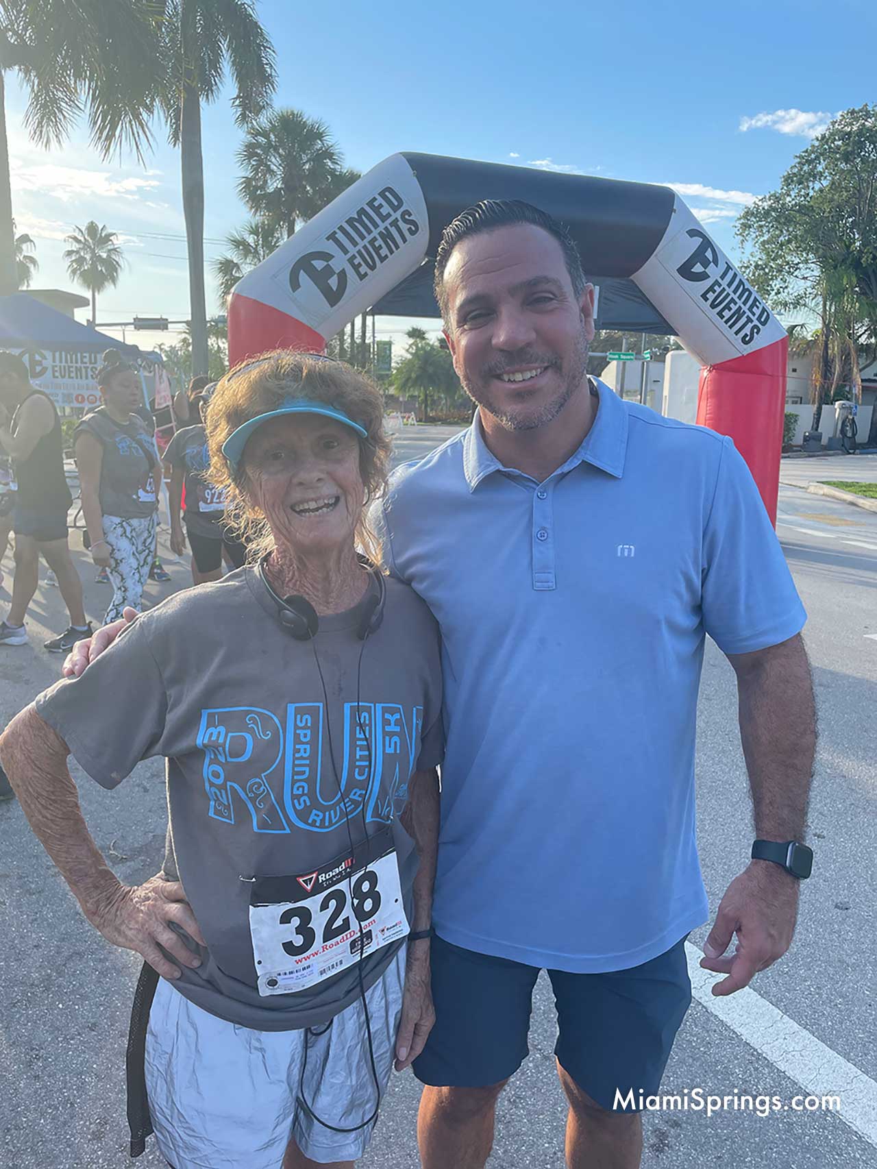 Betty Bray and Omar Luna at the River Cities Festival 5k 2023