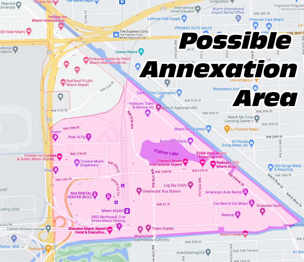 Possible Annexation Area on the Eastern border of Miami Springs