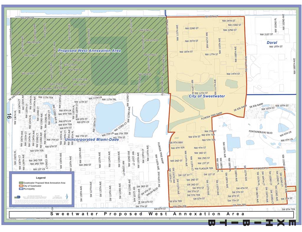 Map of Sweetwater Annexation