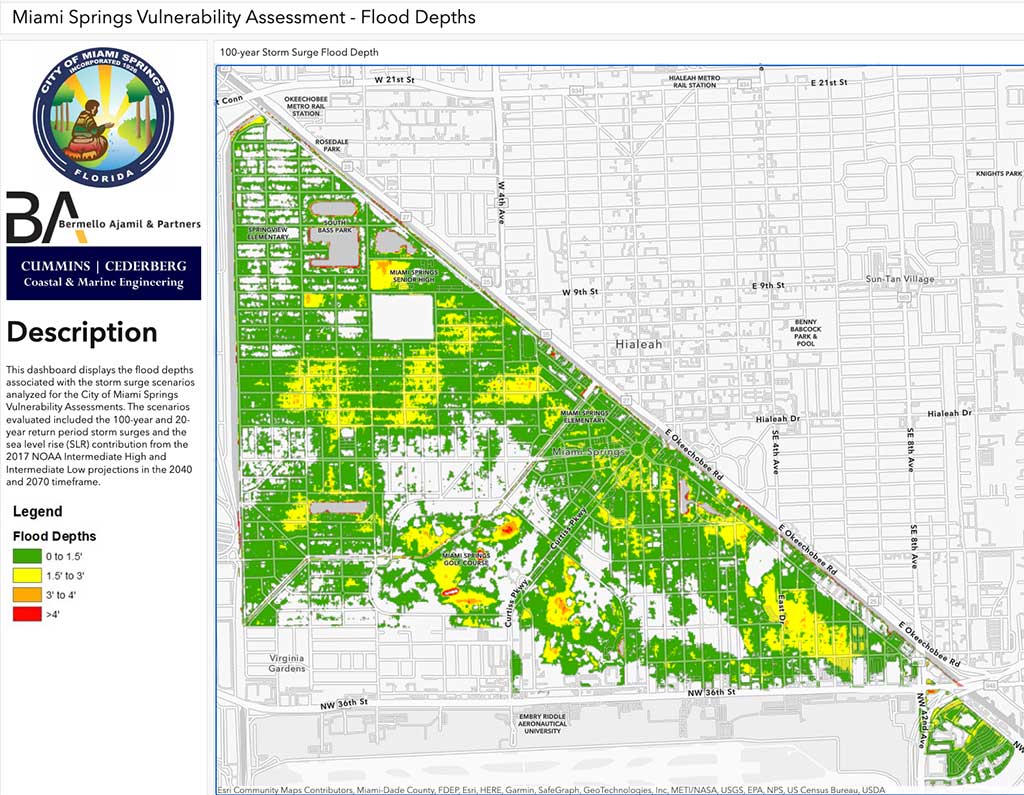 100 Year Flood Map of the City of Miami Springs
