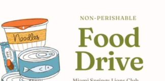 Join the Miami Springs Lions Club Food Drive