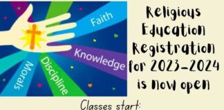 Religious Education Registration Open for 2023-2024!