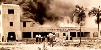 Miami Springs Country Club Fire 1955 by Ken Wilde Miami Springs Historical Society Historian