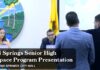 Miami Springs Senior High Aerospace Program Presentation at Miami Springs City Hall