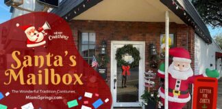 Spreading Joy and Warmth in Miami Springs with Another Year of Santa’s Mailbox Magic