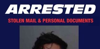 Man Arrested with Stolen Mail and Personal Documents