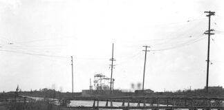 1932 Wooden Foot Bridge Across The Ludlam Canal by Ken Wilde, Historian Miami Springs Historical Society