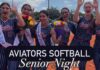 Aviators Softball Team Shines on Senior Night