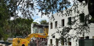 Demolition Starts at Miami Springs Baptist Church Demolition at the MIami Springs Baptist Church