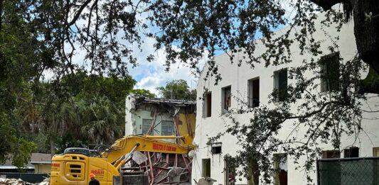 Demolition at the MIami Springs Baptist Church