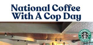 Celebrating National Coffee with a Cop Day in Miami Springs
