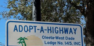 Oleeta West Lodge Adopts 36th Street in Cleanup Effort Adopt-A-Highway by Oleeta-West Dade Lodge - Free and Accepted Masons of Florida