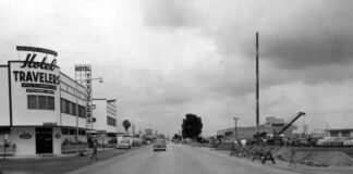 The New Travelers Hotel on NW 36th St in 1953 by Ken Wilde