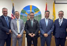 Council Expands Uses in Gateway Overlay District New Miami Springs City Council: Jorge Santin, Joseph Dion, Walter Fajet, Orlando Lamas, Fabian Perez-Crespo (Photo Credit: City of Miami Springs)