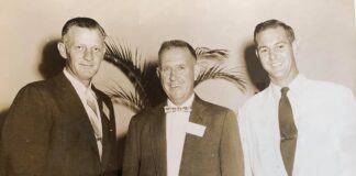 1950’s Miami Springs Circle Service Station Owners by Ken Wilde