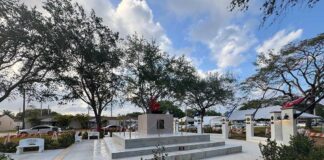 War Memorial Dedication Ceremony War Memorial on Curtiss Parkway in Miami Springs