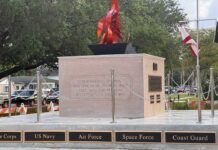 Veterans Day War Memorial on Curtiss Parkway in Miami Springs