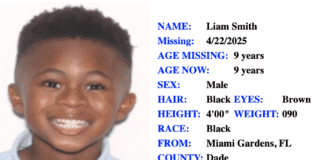 Missing Child Alert:  Miami-Dade County Liam Smith