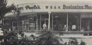 1957 Poole’s Men’s Wear on the Circle by Ken Wilde