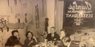 1950’s Quinty’s Italian American Restaurant at 85 Hook Square by Ken Wilde