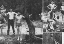 1960 Summertime Fun on the Ludlam Canal Rope Swing by Ken Wilde