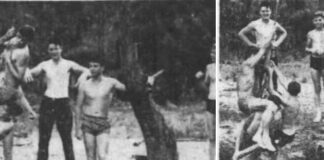 1960 Summertime Fun on the Ludlam Canal Rope Swing by Ken Wilde