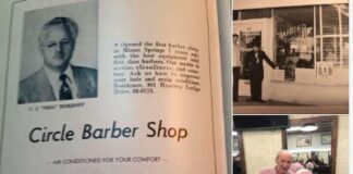 Miami Springs Circle Barber Shop Since 1948 by Ken Wilde