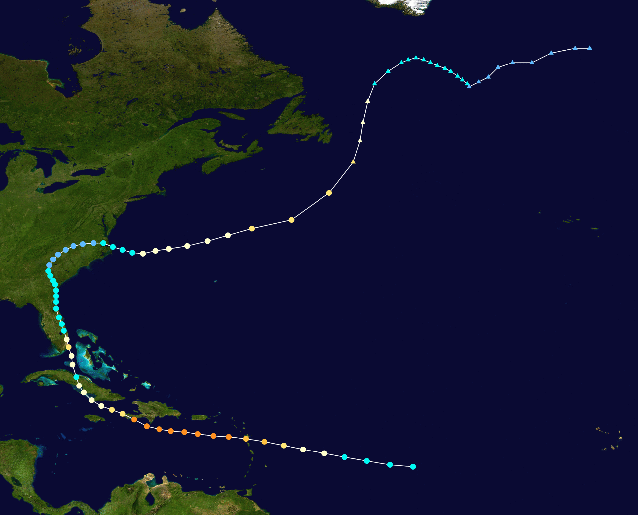 Hurricane Cleo Track