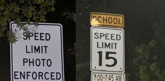 School Zone Speed Signs Simplified Speed Limit Photo Enforced