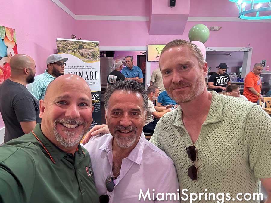 Nestor Suarez (MiamiSprings.com), Charlie Leonard (The Leonard Real Estate Group), Sean Pascale (The Leonard Real Estate Group)