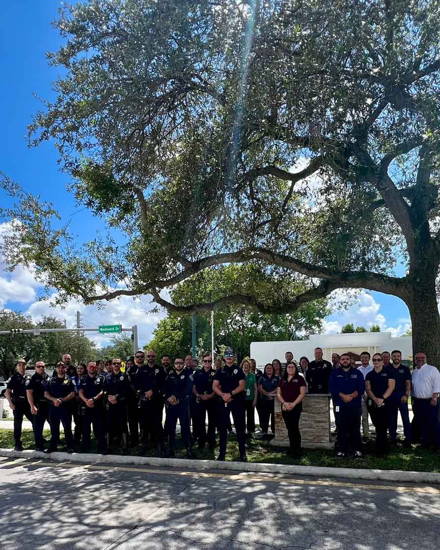 September 11 prayer ceremony with the Miami Springs Police Department (Photo Credit Miami Springs Police)