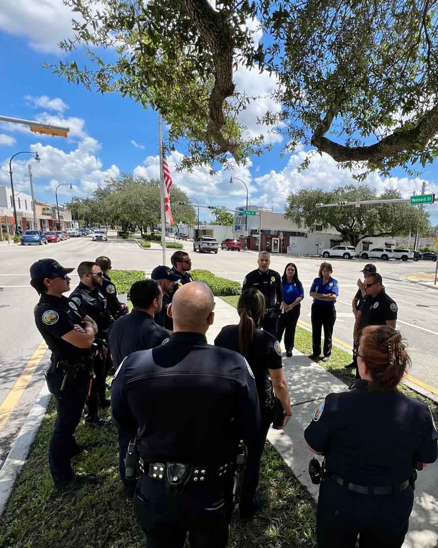 September 11 prayer ceremony with the Miami Springs Police Department (Photo Credit Miami Springs Police)