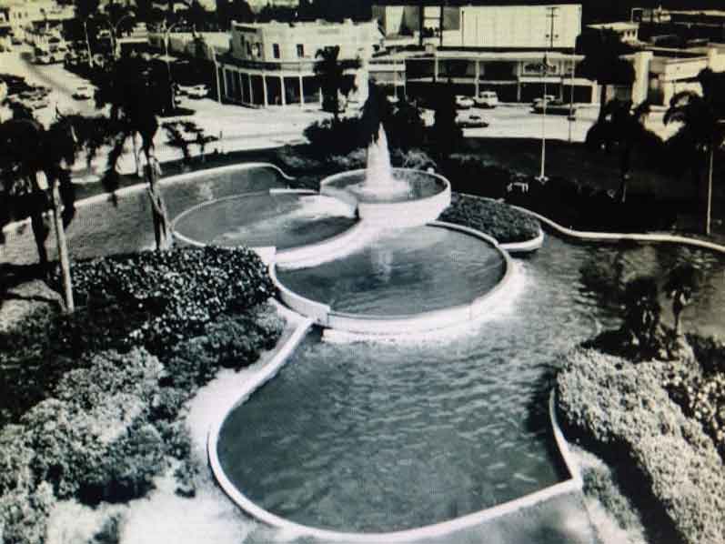 Miami Springs Fountain on The Circle (Photo courtesy of the Miami Springs Historical Society and Museum)