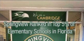 Springview Elementary Achieves “Schools of Excellence” Recognition Springview Elementary ranked in top 5% of elementary schools statewide