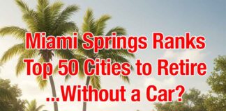 Miami Springs Ranked as a Top 50 City to Retire Without a Car