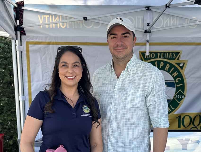 Miami-Dade Countyy Commissioner, Natalie Orbis, with her family at the Glenn Curtiss Vintage Motorcycle and Classic Car Show in Miami Springs Nov 1, 2025