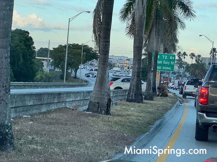 SUV vs tree on 36th Street
