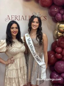Tara Cevallos with Miss Miami Teen