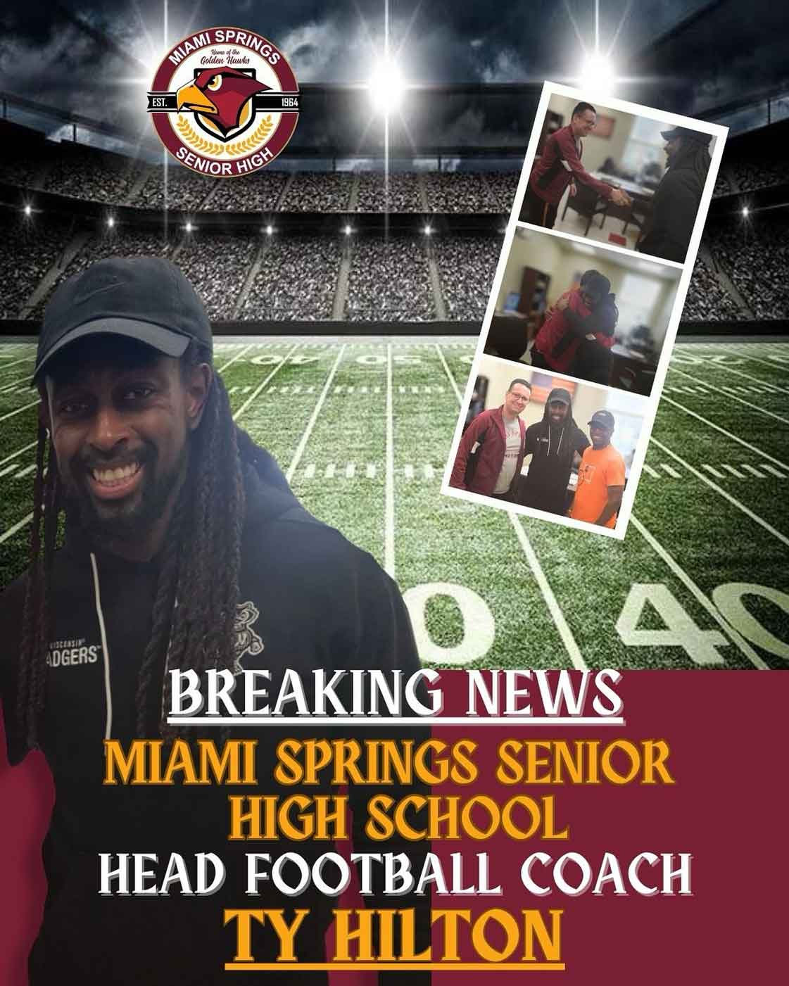 Miami Springs Senior High Football Coach T.Y. Hilton