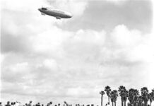 The Goodyear Blimp over the Miami Springs Golf Course 1930 by Ken Wilde