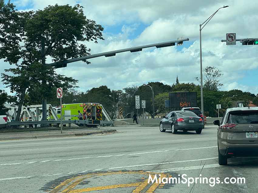 Miami Springs Police and Miami-Dade Fire Rescue Respond to man under Bridge