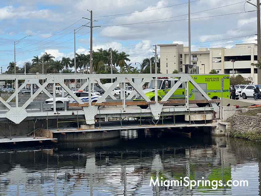 Miami Springs Police and Miami-Dade Fire Rescue Respond to man under Bridge